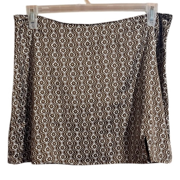 Hollister High Rise Brown Tan Lined Mini Pencil Skirt with Slit. Size Large. - Picture 2 of 8